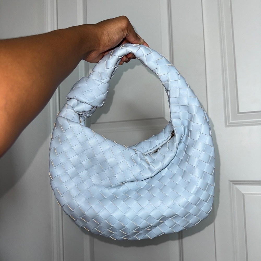 Woven Light Blue Bag